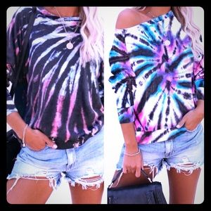 B2 Gorgeous💥tie- dye off-shoulder-on trend - HOT!